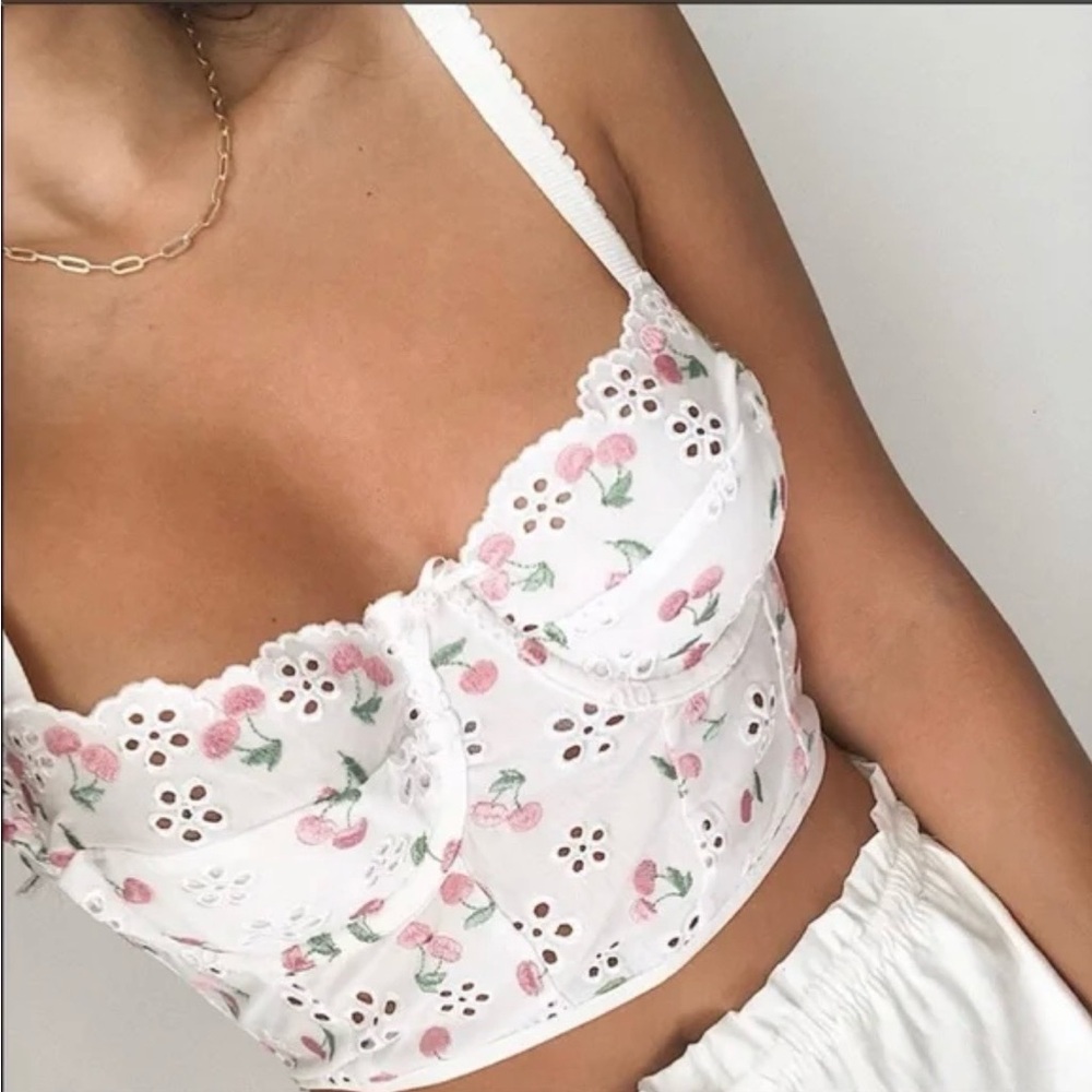 For Love and Lemons Bijou Cherry Bustier